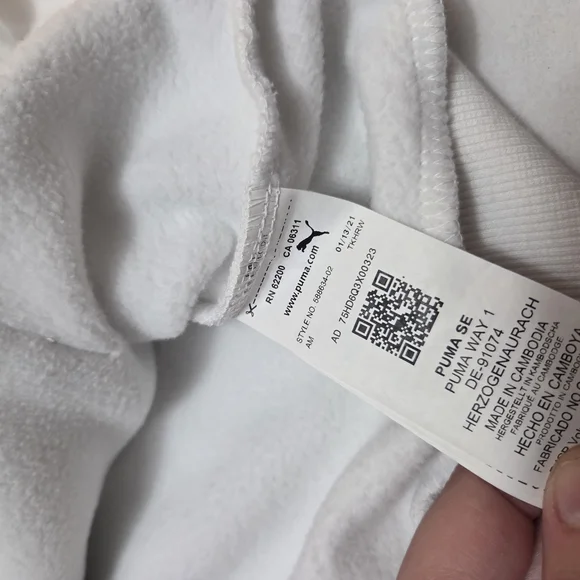 Puma Green and White Camouflage Logo Hoodie Sweatshirt Athletic Style EUC Size M - Picture 13 of 13